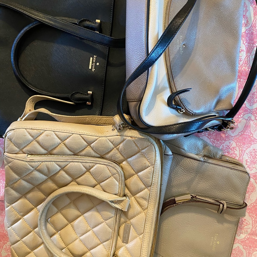 Lot of 4 Kate Spade Purse/ laptop saffiano bundle